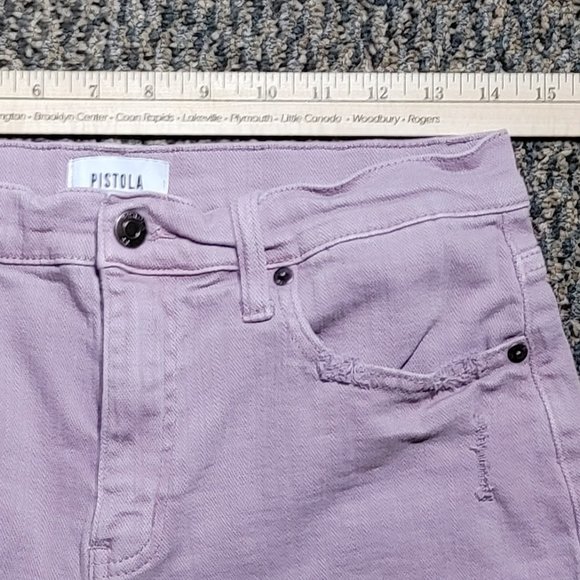 Pistola Winston High-Rise Fray Hem Cut Off Shorts Size 28 - Picture 7 of 13